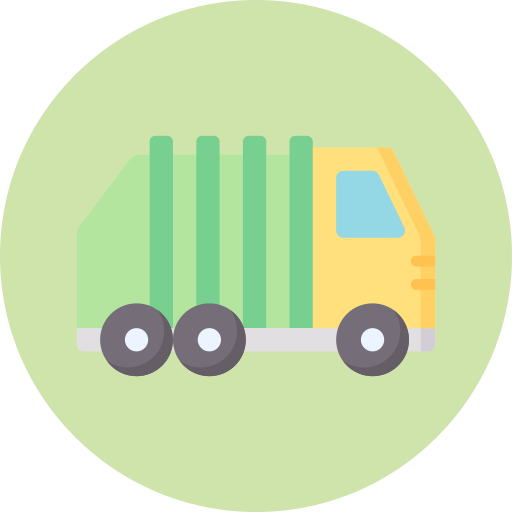 Ikon av en søppelbil